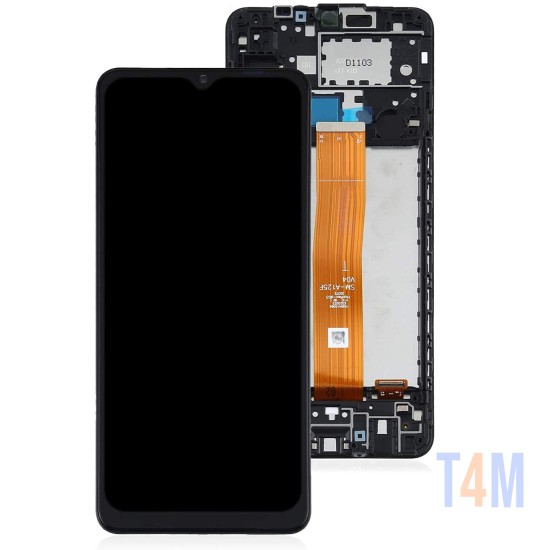 TOUCH+DISPLAY COM FRAME SAMSUNG GALAXY A12/SM-A125 6.5" SERVICE PACK PRETO